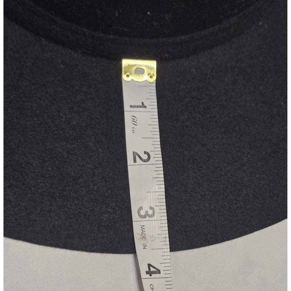 Brandy Melville Black Floppy Felt Wool Hat Ribbon Minimalist Vtg Soft Quiet Luxe